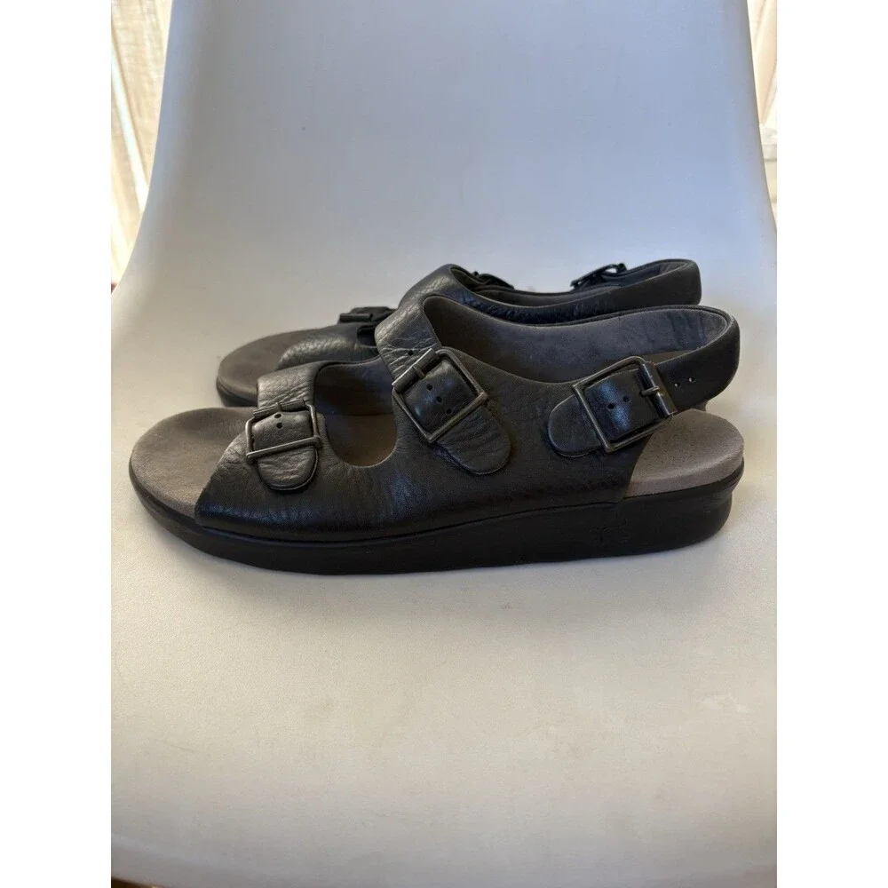 SAS Bravo Sandal Black Leather Mens 11 Comfort Shoe